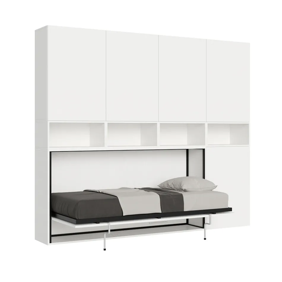 Letto a Scomparsa Singolo in Diverse Composizioni - Collaborativo Viadurini