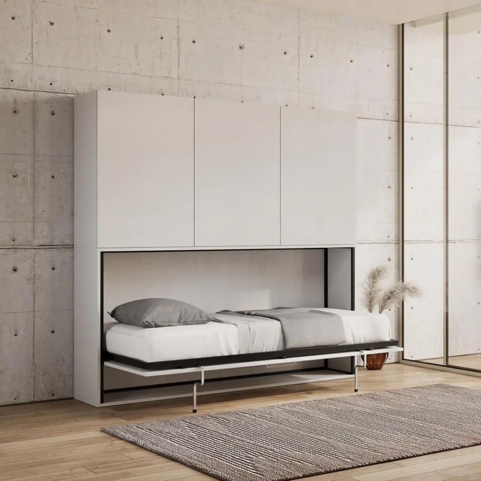 Letto a Scomparsa Singolo in Diverse Composizioni - Collaborativo Viadurini
