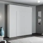 Letto a Una Piazza e Mezza a Scomparsa Verticale con Colonna e Pensile - Magicompare Viadurini