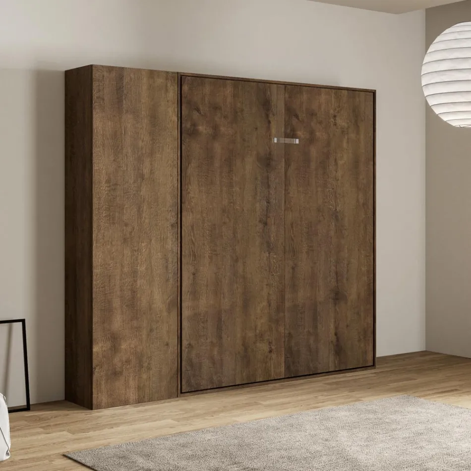 Letto Alla Francese a Scomparsa Verticale con Colonna - Magicompare Viadurini