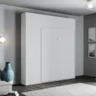 Letto Alla Francese a Scomparsa Verticale con Pensile e Colonna - Magicompare Viadurini