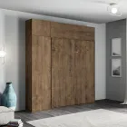 Letto Alla Francese a Scomparsa Verticale con Pensile e Colonna - Magicompare Viadurini