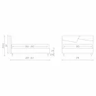 Letto con Contenitore Matrimoniale Imbottito in Ecopelle Made in Italy – Raggino Viadurini