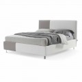Letto con Contenitore Matrimoniale in Ecopelle Bicolore Made in Italy – Jasmine