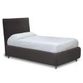 Letto da Una Piazza con Testiera in Tessuto Realizzato in Italia - Fiuto