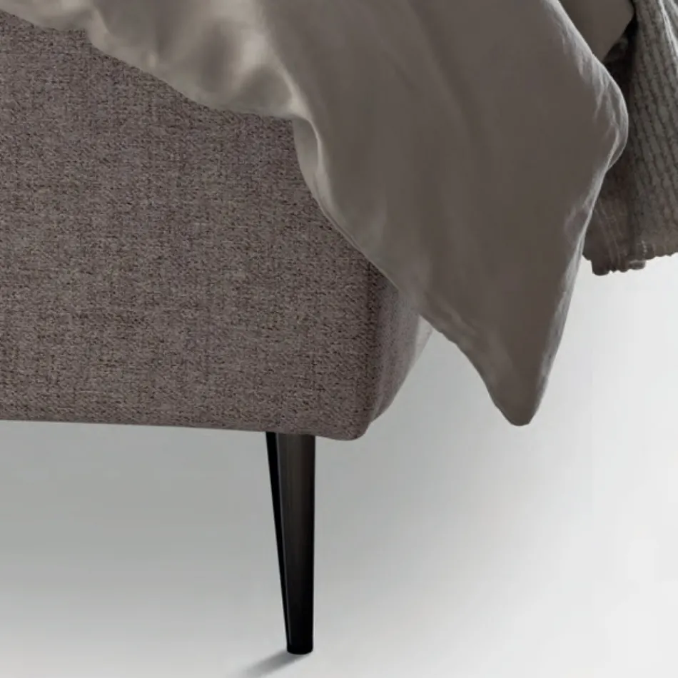 Letto Matrimoniale 160x190 con Testata a Balza Perimetrale Made in Italy - Riposo Viadurini