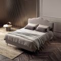 Letto Matrimoniale 160x190 con Testata a Balza Perimetrale Made in Italy - Riposo