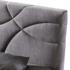 Letto Matrimoniale 160x190 con Trapuntatura di Curve ad Incroci - Girasole Viadurini