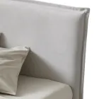 Letto Matrimoniale 160x190 in Tessuto con Piedi in Metallo Made in Italy - Sogni Viadurini