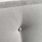 Letto Matrimoniale 160x190 in Tessuto con Testata con Bottoni Made in Italy - Sogni Viadurini