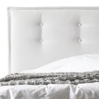 Letto Matrimoniale 160x190 in Tessuto con Testata con Bottoni Made in Italy - Sogni Viadurini