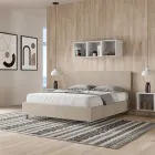Letto Matrimoniale 160x200 cm con Testata in Microfibra Made in Italy - Pallone Viadurini