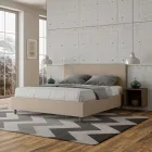 Letto Matrimoniale 160x200 cm con Testata in Similpelle Made in Italy - Pallone Viadurini
