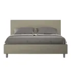 Letto Matrimoniale 160x200 cm con Testata in Similpelle Made in Italy - Pallone Viadurini