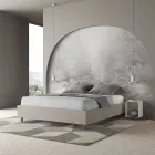 Letto Matrimoniale 160x200 cm Rivestito in Microfibra Made in Italy - Atleta Viadurini