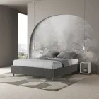 Letto Matrimoniale 160x200 cm Rivestito in Microfibra Made in Italy - Atleta Viadurini