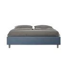 Letto Matrimoniale 160x200 cm Rivestito in Microfibra Made in Italy - Atleta Viadurini