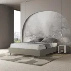 Letto Matrimoniale 160x200 cm Rivestito in Similpelle Made in Italy - Atleta Viadurini