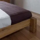 Letto Matrimoniale 160x200 Realizzato in Legno Teak Massello - Affresco Viadurini