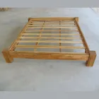 Letto Matrimoniale 160x200 Realizzato in Legno Teak Massello - Affresco Viadurini