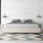 Letto Matrimoniale 180x200 cm Rivestito in Similpelle Made in Italy - Atleta Viadurini