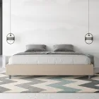 Letto Matrimoniale 180x200 cm Rivestito in Similpelle Made in Italy - Atleta Viadurini