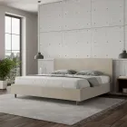 Letto Matrimoniale 190x200 cm con Testata in Microfibra Made in Italy - Pallone Viadurini