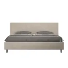 Letto Matrimoniale 200x200 cm con Testata in Microfibra Made in Italy - Pallone Viadurini
