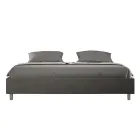 Letto Matrimoniale 200x200 cm Rivestito in Microfibra Made in Italy - Atleta Viadurini
