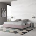 Letto Matrimoniale 200x200 cm Rivestito in Microfibra Made in Italy - Atleta