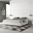 Letto Matrimoniale 200x200 cm Rivestito in Similpelle Made in Italy - Atleta Viadurini