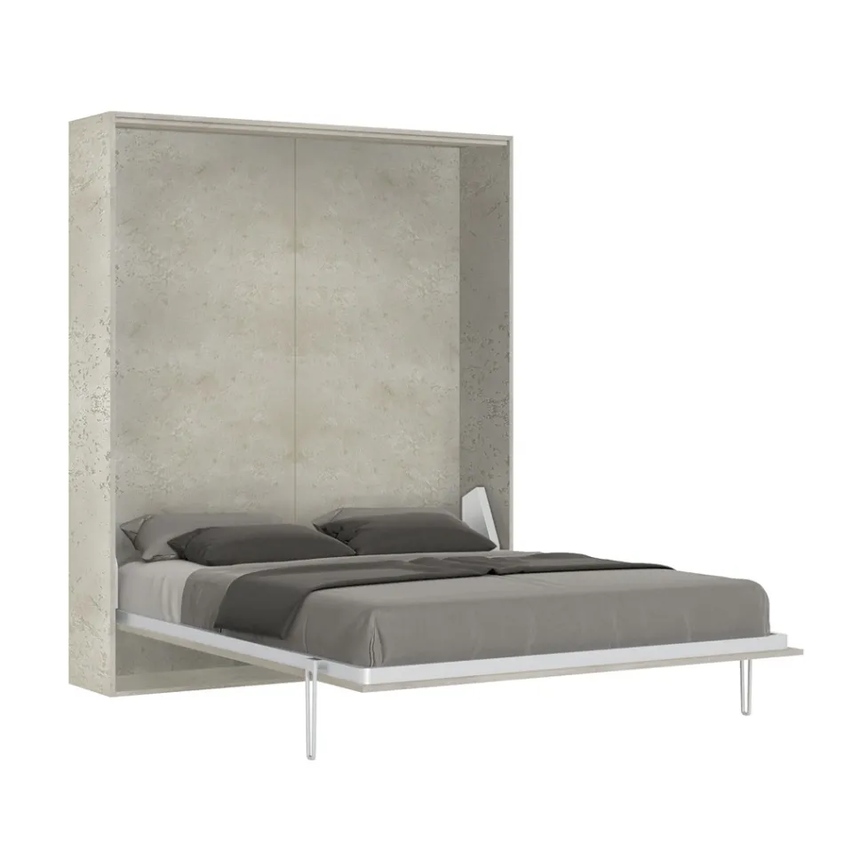 Letto Matrimoniale a Scomparsa Verticale in Diverse Finiture - Magicompare Viadurini