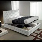 Letto Matrimoniale Capitonné con Contenitore Opzionale Made in Italy - Sciocco Viadurini