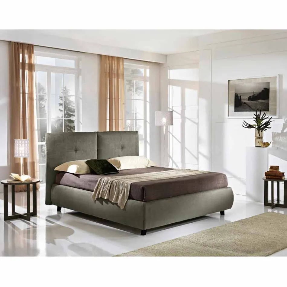 Letto matrimoniale con box contenitore alzante 160x190/200 cm Nina Viadurini