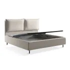 Letto Matrimoniale con Box Contenitore Realizzato in Italia - Ernesta Viadurini