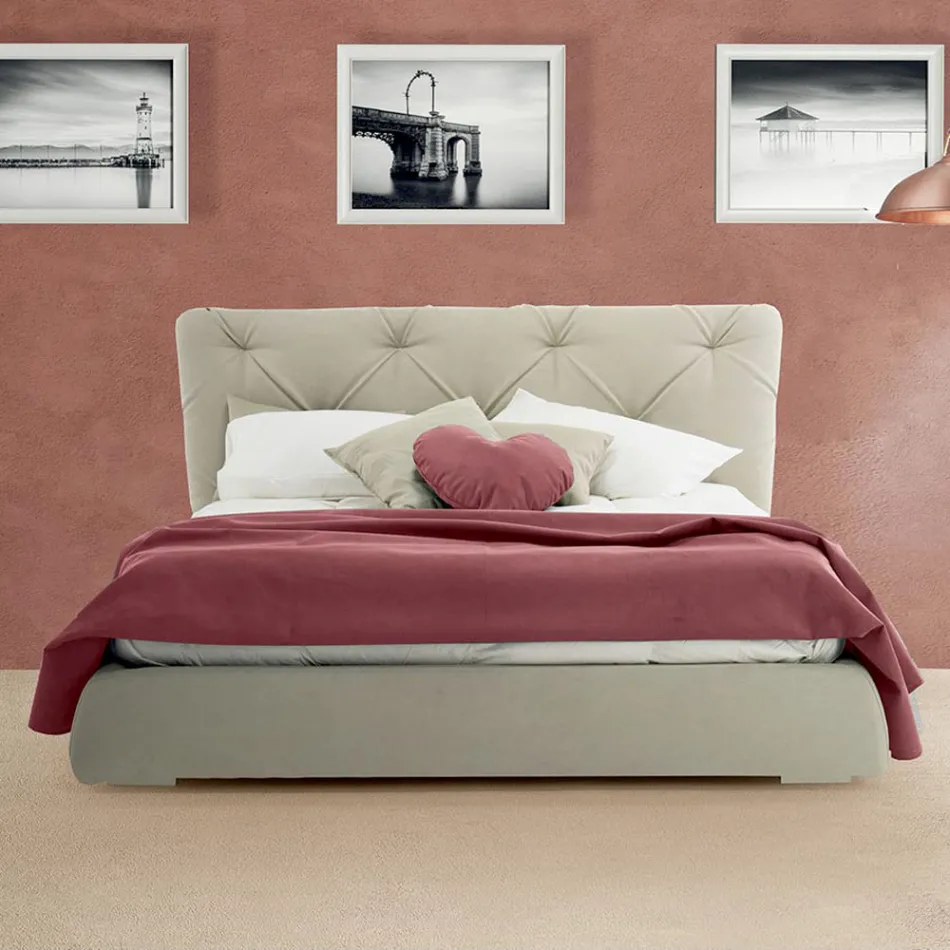 Letto Matrimoniale con Contenitore di Design Moderno Made in Italy – Gaven Viadurini