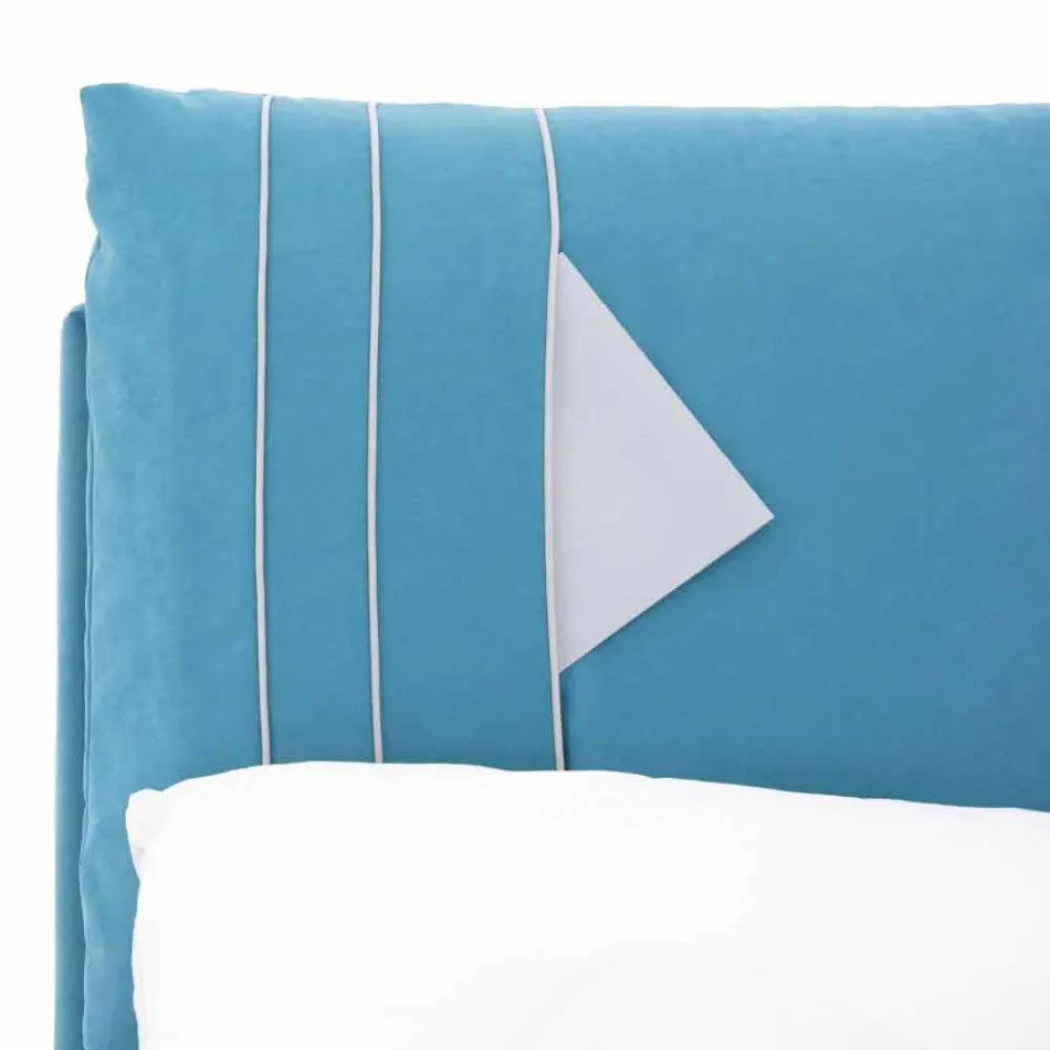 Letto Matrimoniale con Contenitore Rivestito in Tessuto Made in Italy - Renato Viadurini