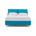 Letto Matrimoniale con Contenitore Rivestito in Tessuto Made in Italy - Renato Viadurini