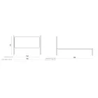 Letto Matrimoniale con Giroletto in Ferro Made in Italy - Ombra Viadurini