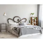 Letto Matrimoniale con Giroletto in Ferro Made in Italy - Ombra Viadurini