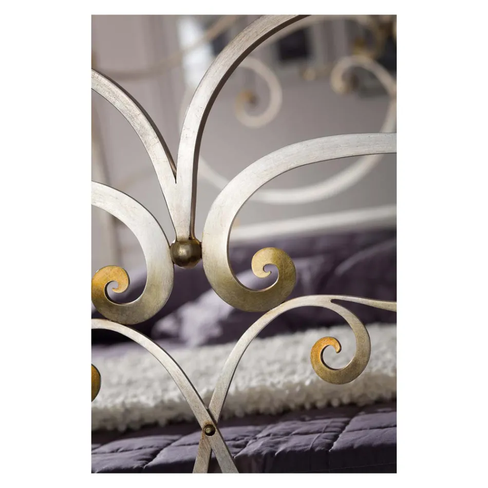 Letto Matrimoniale con Pediera Coordianata in Ferro Made in Italy - Penny Viadurini