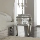 Letto Matrimoniale con Pediera Coordinata, Materasso e 2 Comodini - Nebbia Viadurini
