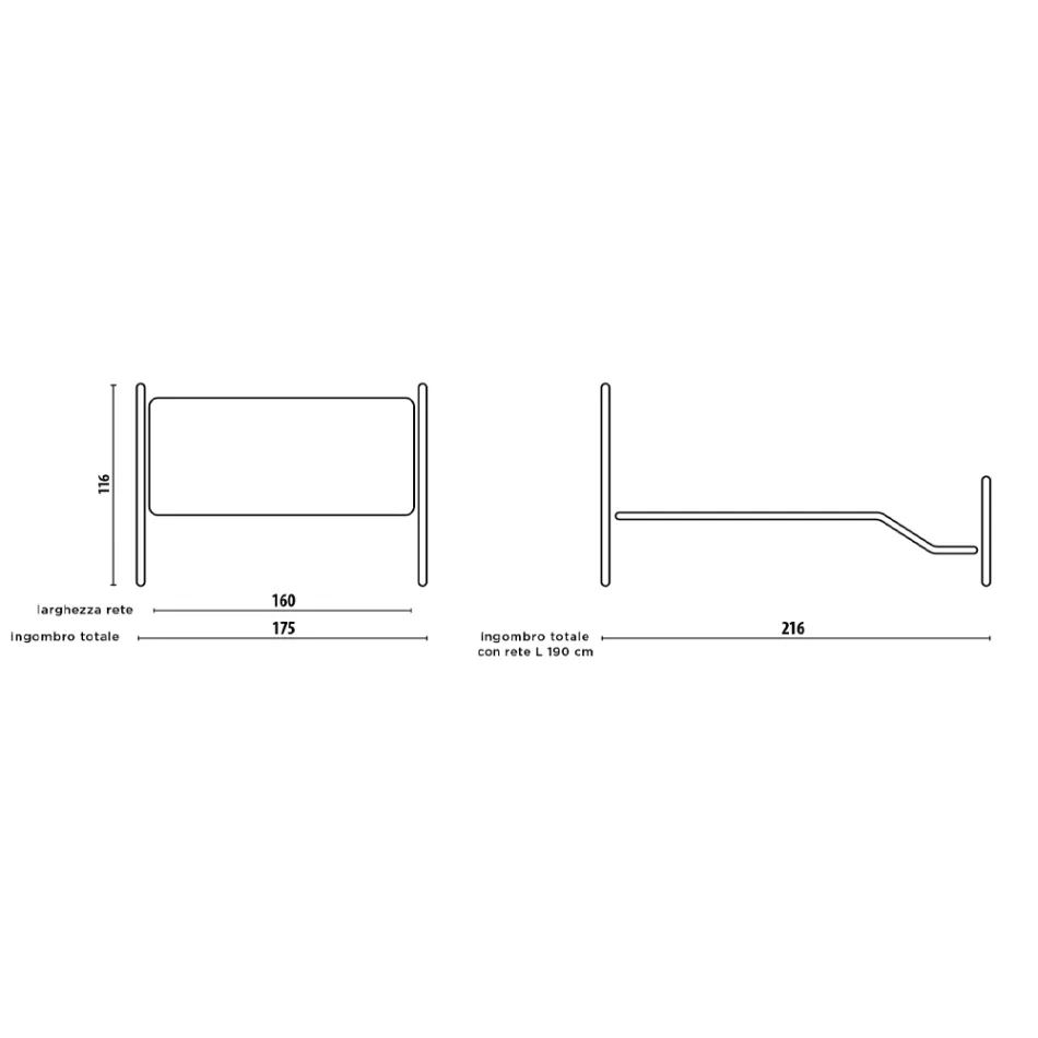 Letto Matrimoniale con Pediera in Diverse Finiture Made in Italy - Finitura Viadurini