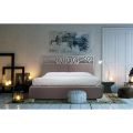 Letto Matrimoniale con Testata in Ferro e Cuscini Made in Italy - Peter