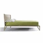 Letto matrimoniale di design 160x200cm con base in noce massello Alain Viadurini