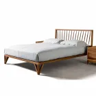 Letto matrimoniale di design 160x200cm con base in noce massello Alain Viadurini