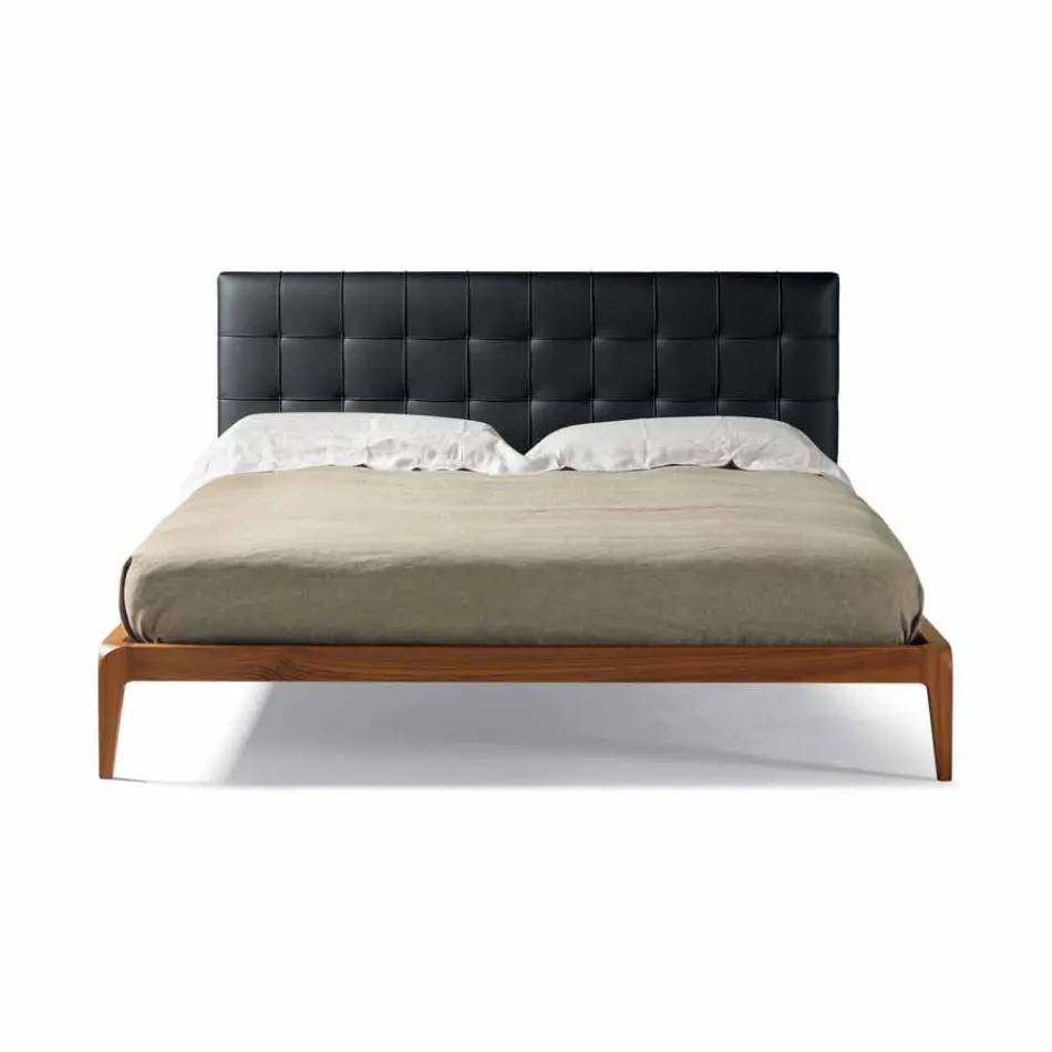 Letto matrimoniale di design con testata imbottita Leilo, 160x200 cm Viadurini