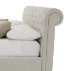 Letto Matrimoniale di Design Imbottito con Contenitore Made in Italy – Scarpetta Viadurini