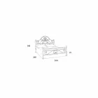 Letto matrimoniale di design in ferro battuto artigianale Alexa Viadurini