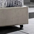 Letto Matrimoniale di Design Moderno con Testata a Pieghe o Trapuntata - Alano Viadurini